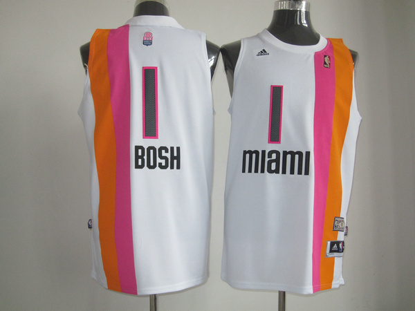  NBA Miami Heat 1 Chris Bosh Swingman White Rainbow Jersey